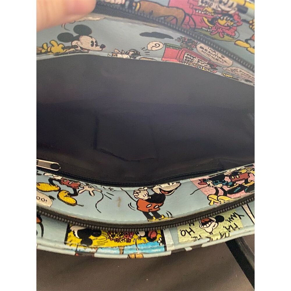 Disney Minnie & Mickey Mouse Comic Strip Satchel Handbag Blue - Picture 3 of 6